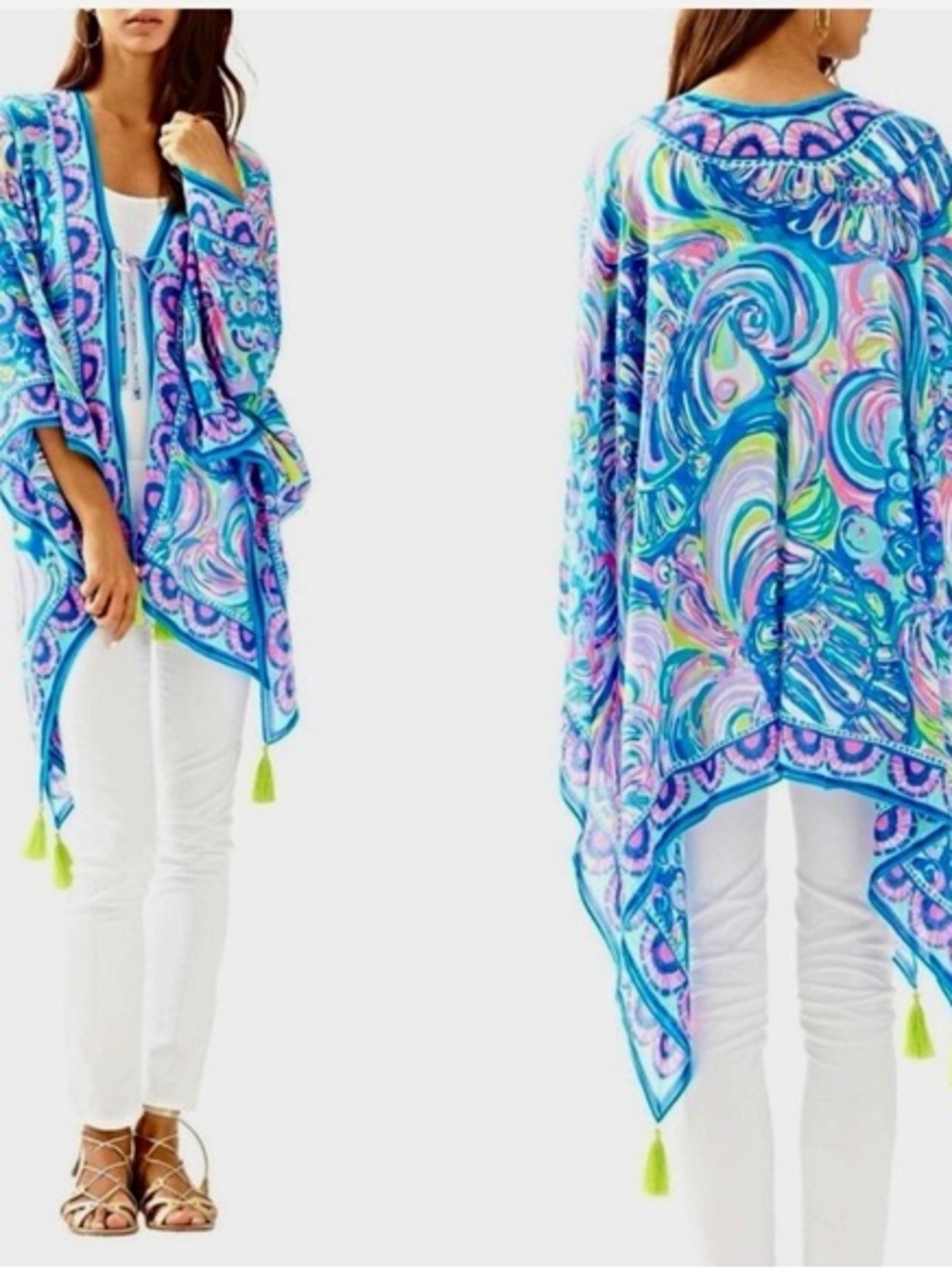 NWOT Lilly Pulitzer Island Caftan in the "Gillty Pleasure" print